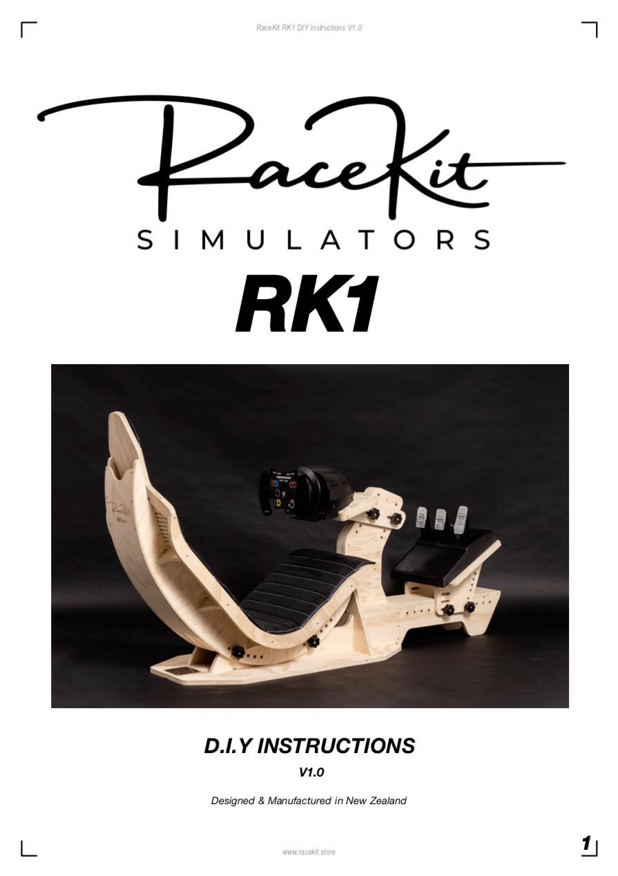 RaceKit RK1 DIY - Digital Plans (PDF)
